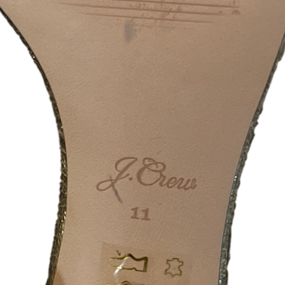 J Crew Elegant Gold Block Penny Heel Sandals - Picture 8 of 8